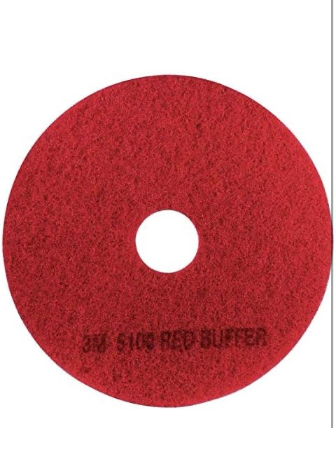 3M Buffer Floor Pad 5100 Red, 12" Removes Soil Scratches Scuff Black Shoes Marks