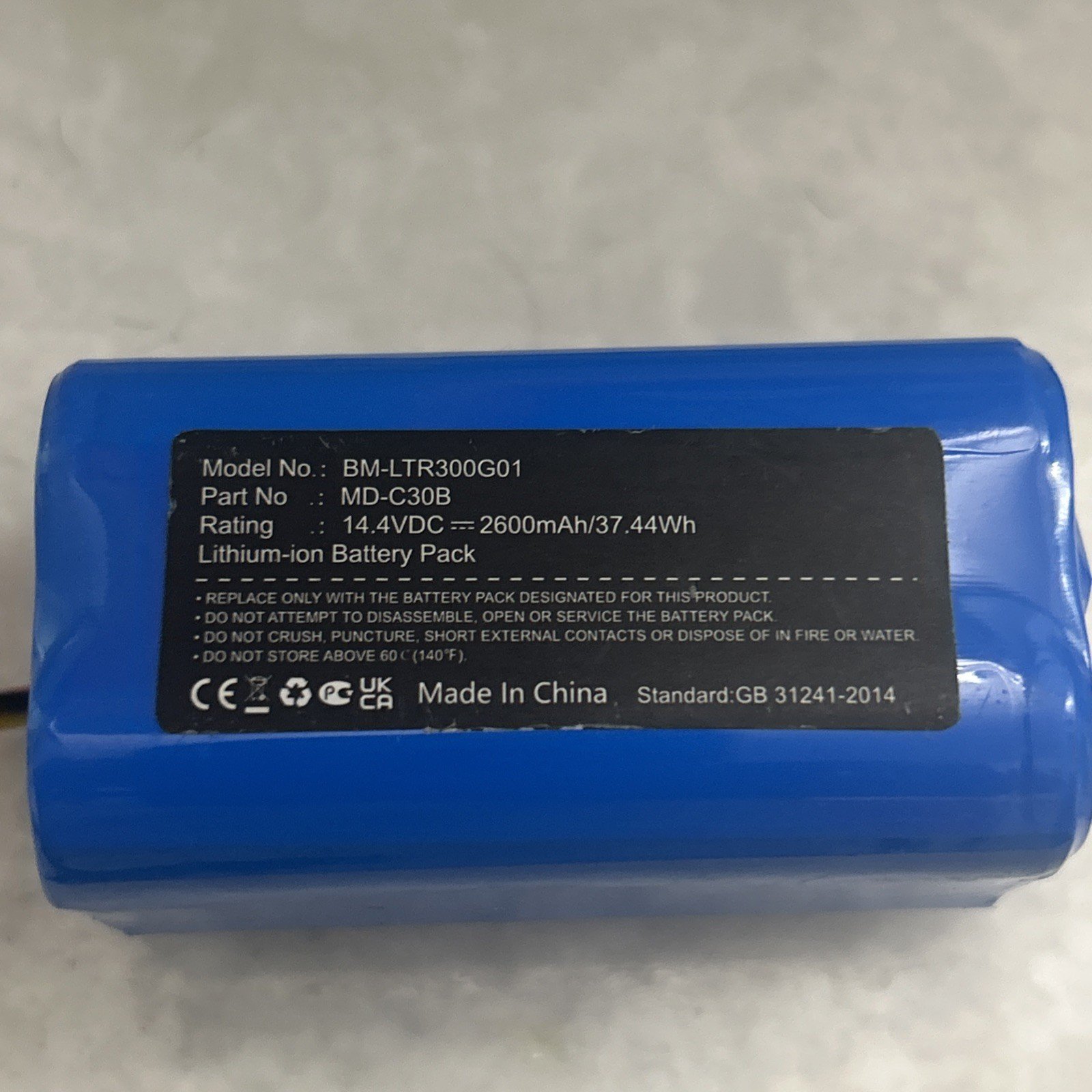 Battery for Liectroux BLAUPUNKT BPK-VCBB1XB Midea M4 MD-C30B D071-INR-CH-4S1P - Image 2
