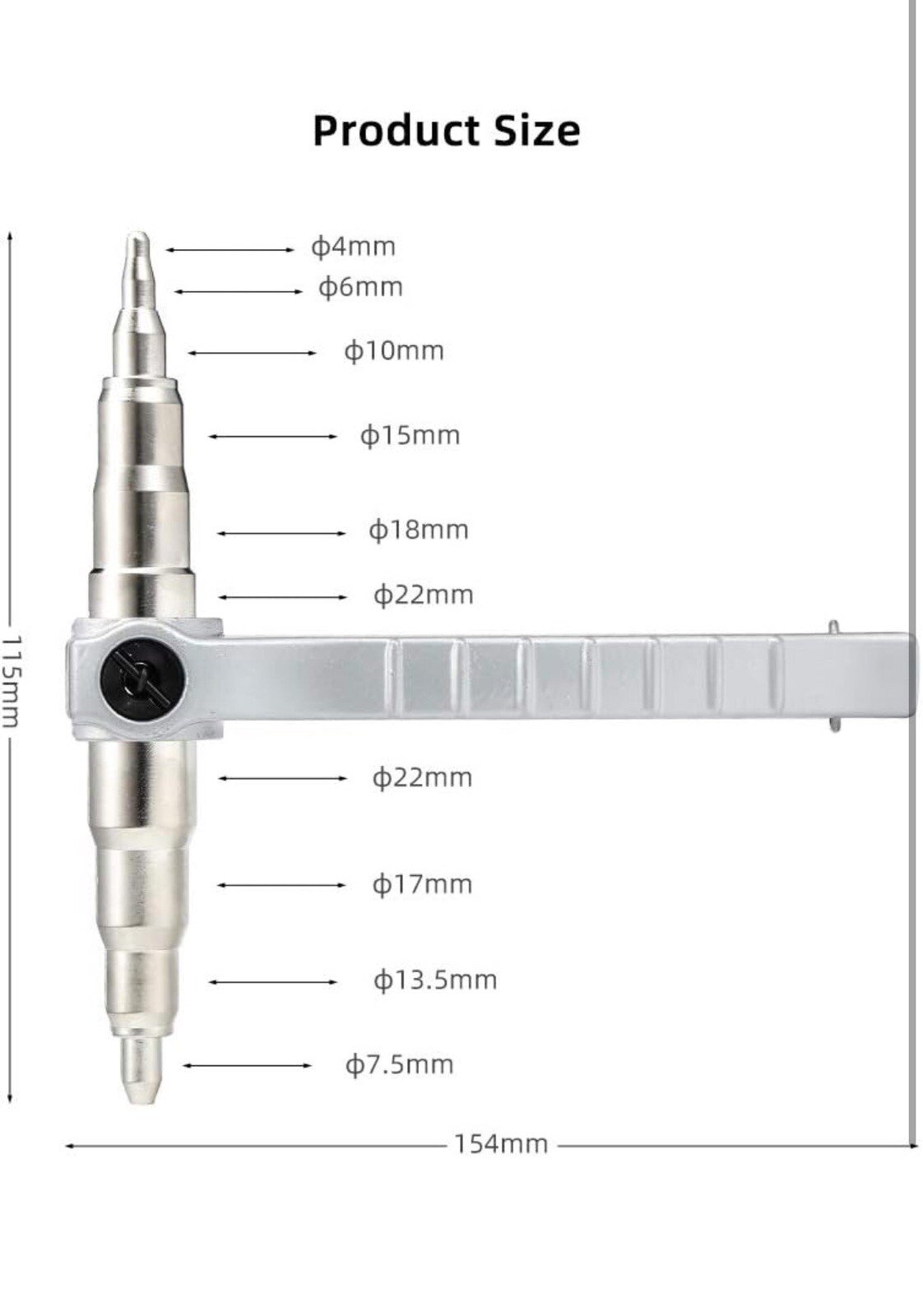 JoyTube Copper Pipe Tube Expander Tool manual Swaging hand tool Refrigeration - Image 2