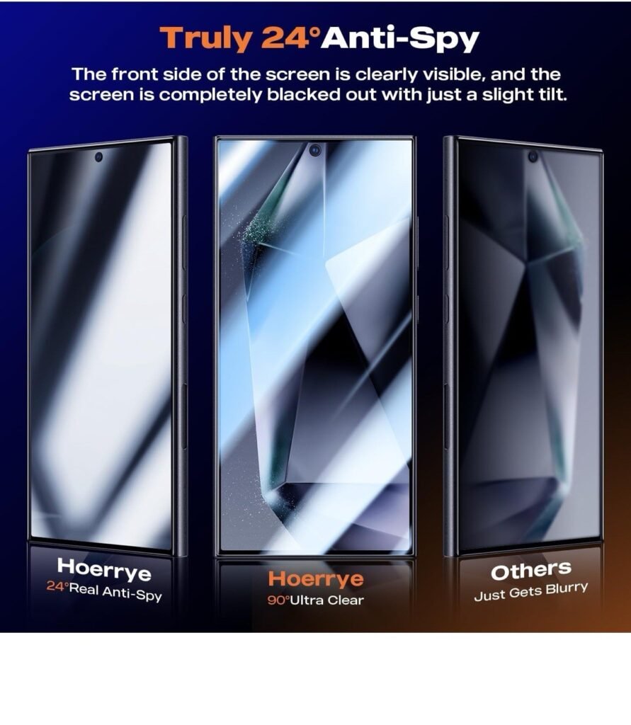 Samsung Galaxy S24 Ultra Privacy Screen Protector Tempered Glass 2 Pack