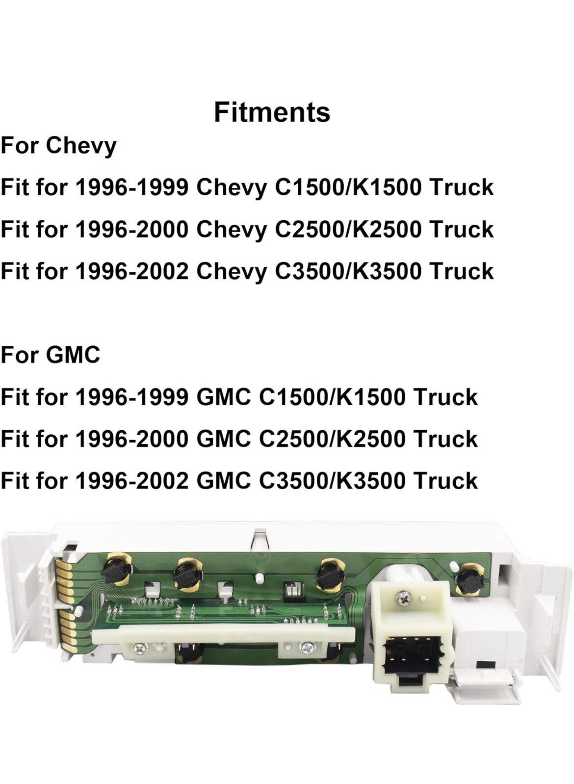 Heater A/C Control Switch Panel Module W Rear Window Defogger Chevy GMC READ DES - Image 3