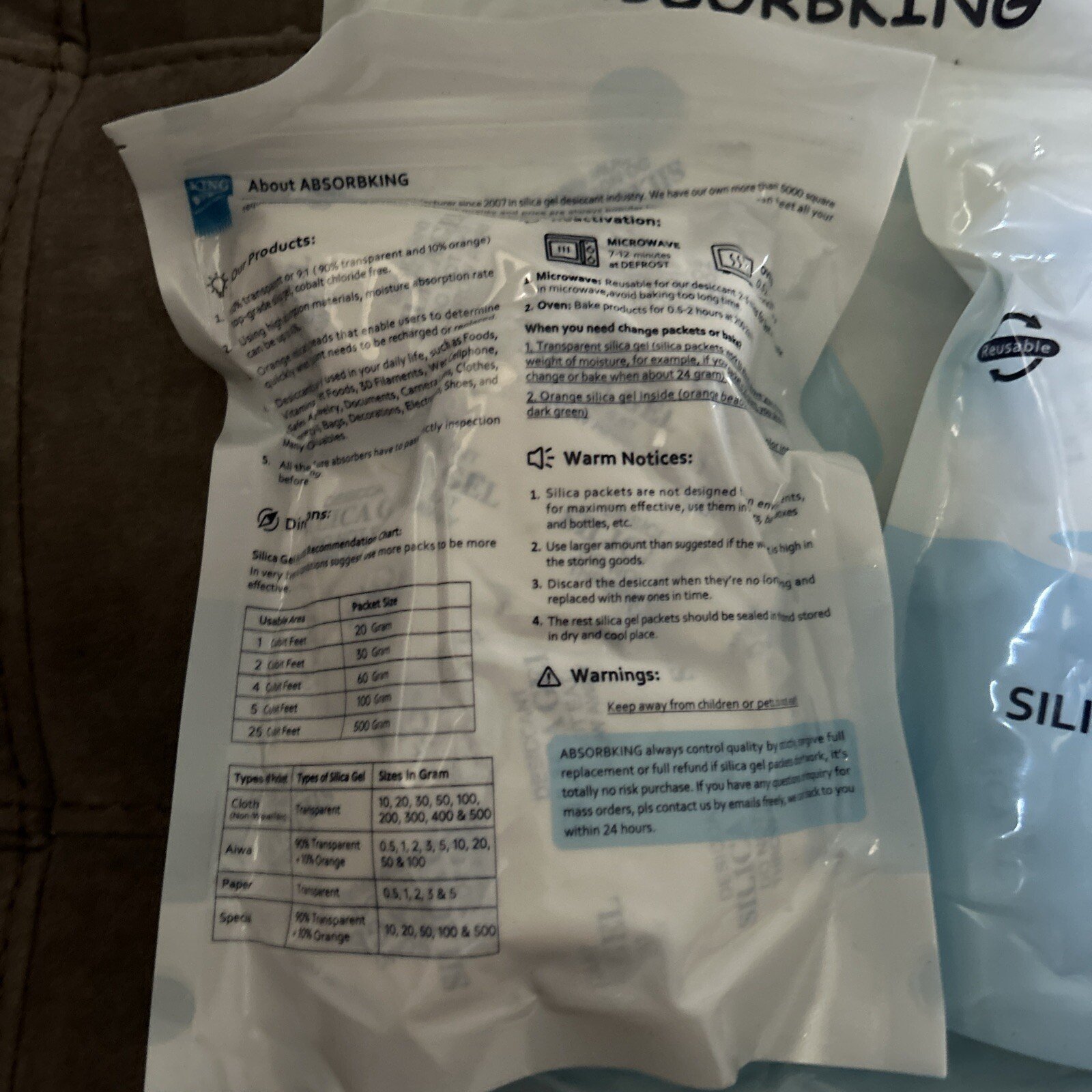 10/20/50 Gram50 Packs Moisture Absorbers Premium Silica Gel Packs Fast Shipping - Image 4