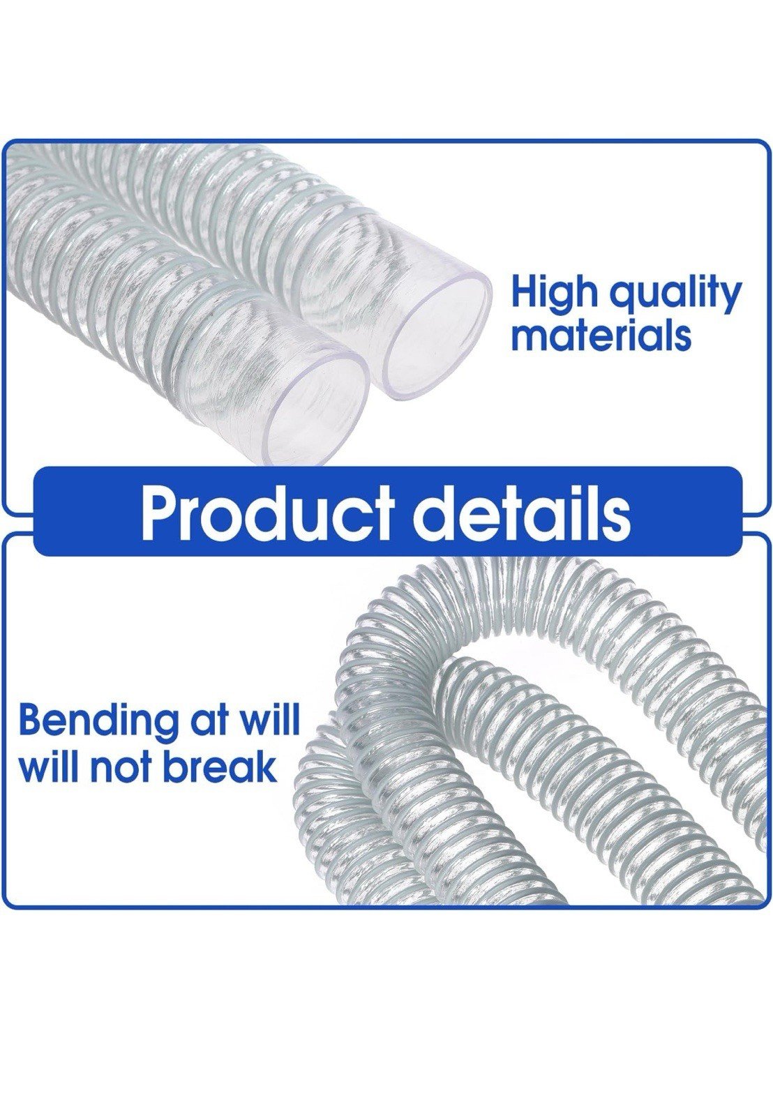 1.25" x 59" Swimming Pool Replacement Hoses for Above Ground Filter 330 530 GPH - Image 3