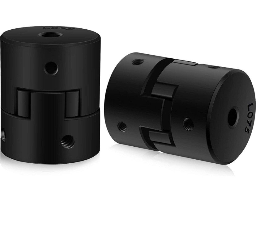 2 Packs L075 Flexible 3-Piece L-Jaw Coupling Coupler Set & NBR Rubber Spider