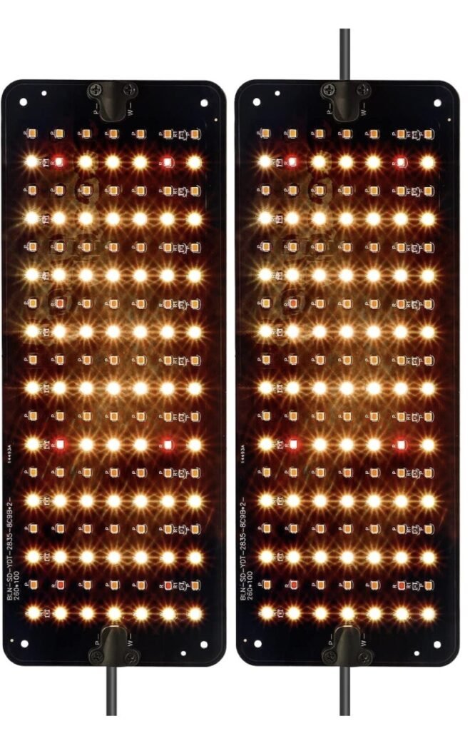 2pc Grow Lights Indoor Plants 20 (2 x 10W) Full Spectrum Ultra Thin No Adapter