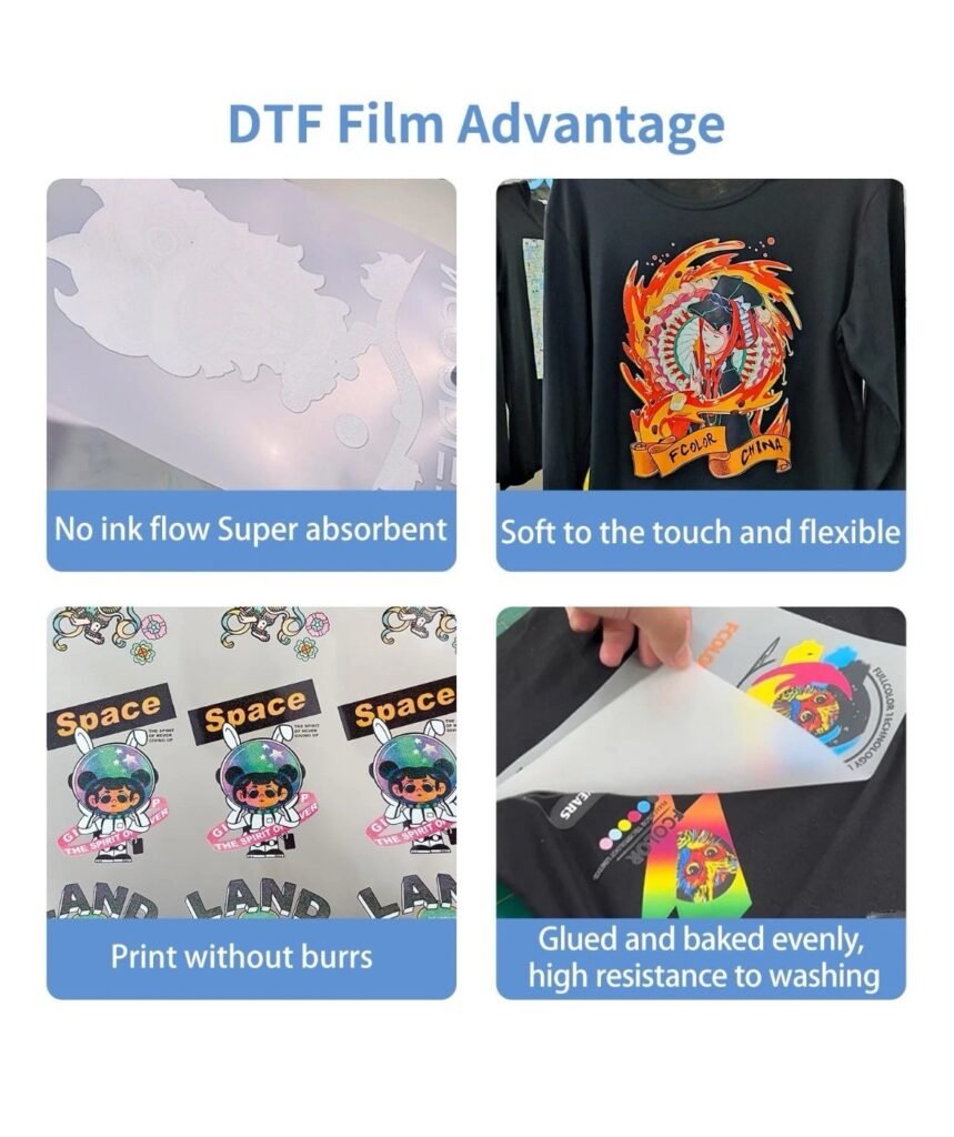 DTF Heat Transfer Film Roll 13" x 328ft Double Sided Matte Clear PreTreat PET