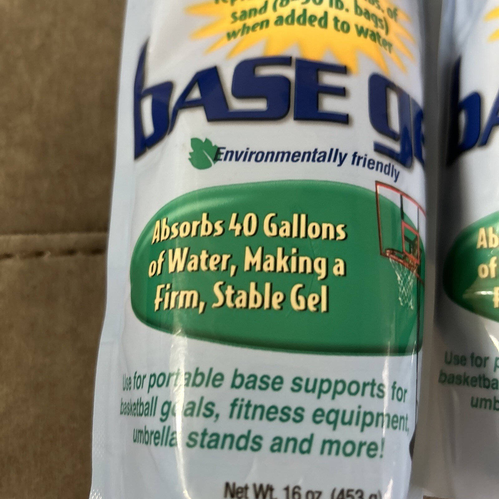 2 Packs 16oz Tubes H2old Base Gel Basketball Goal Portable Bases Polymer NE - Image 2