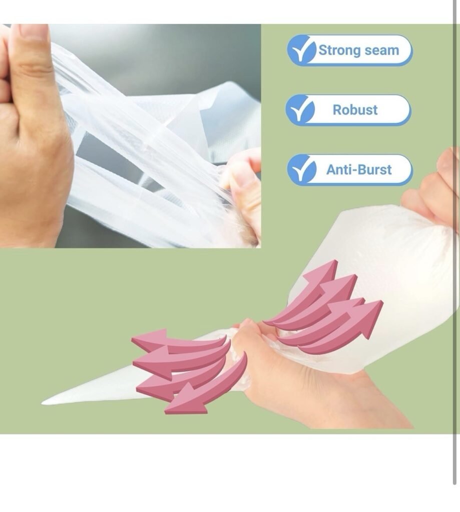 24 Inch Extra Large Piping Bags - 100 Pack Disposable Non-Slip Thickened Pastry