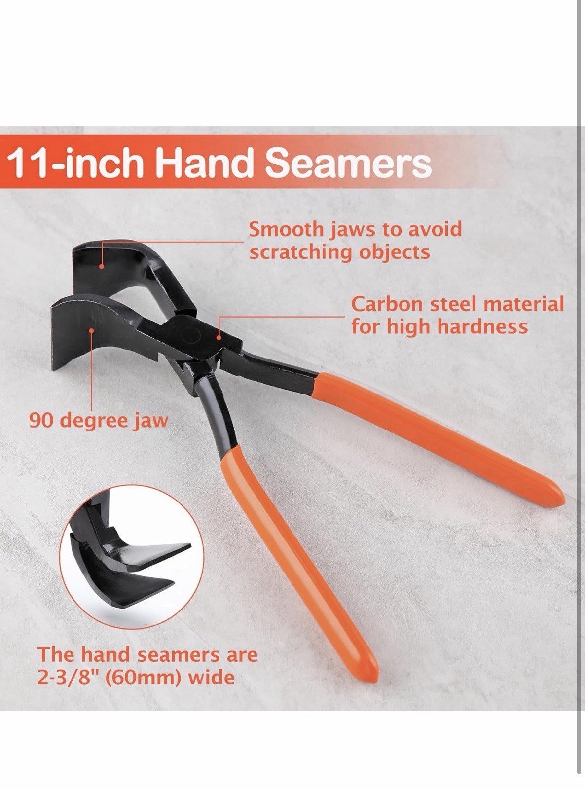 10 Inches Hand Seamers Sheet Metal Tools 90 Jaws Sheet Metal Pliers PVC Bender