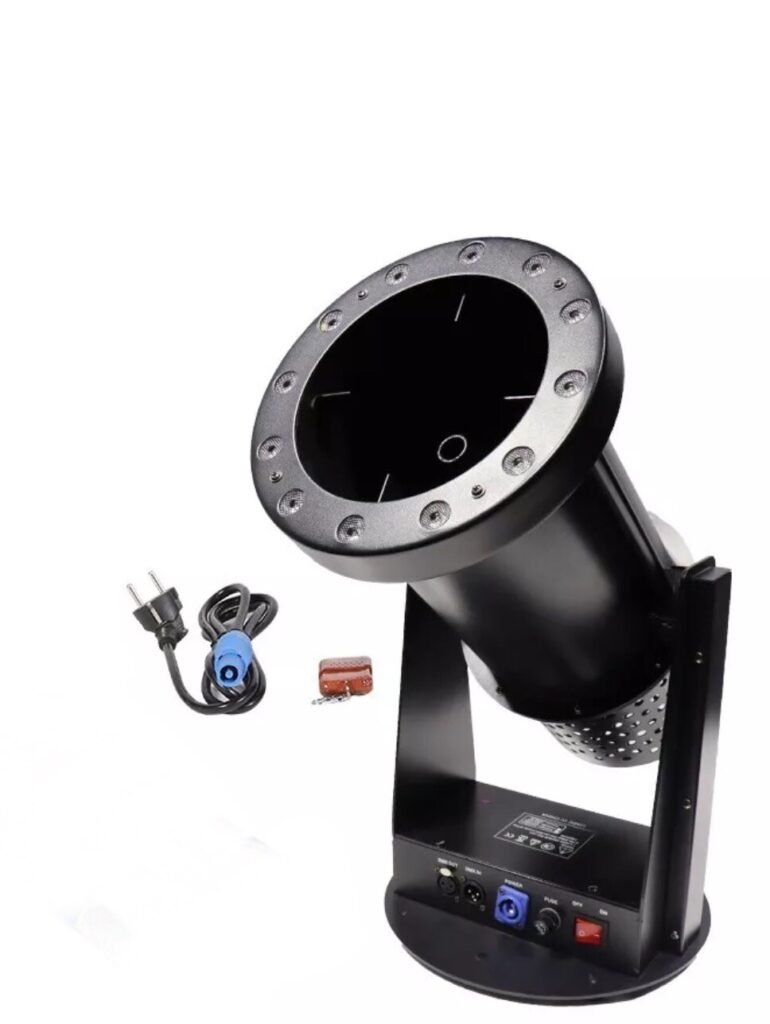 Stage Effect DJ Confetti Machine Cannon Electric w LED Lights W Remote Ctrl RGB