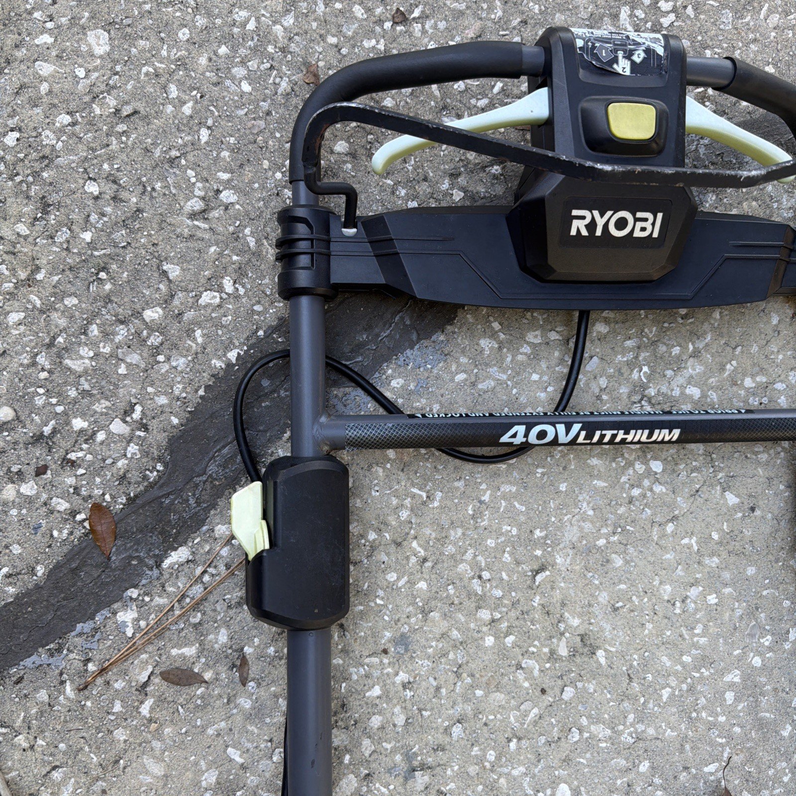 RYOBI RY401014US 40V 21" Mower Upper Handle Assembly OEM Part Wire is Cut See Pc - Image 3