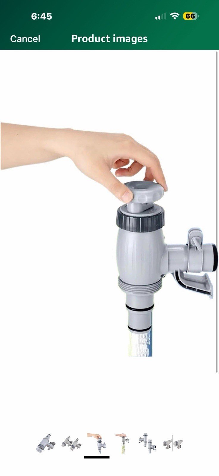 1pc Gray For Above Ground Swimming Pool Hose Adapter & Plunger Valve B Water - Image 2