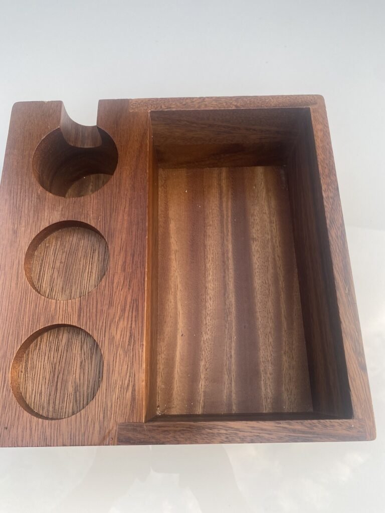 4 in 1 Espresso Knock Box, 51Mm/54Mm Coffee Accessories Organizer Box Wood Block