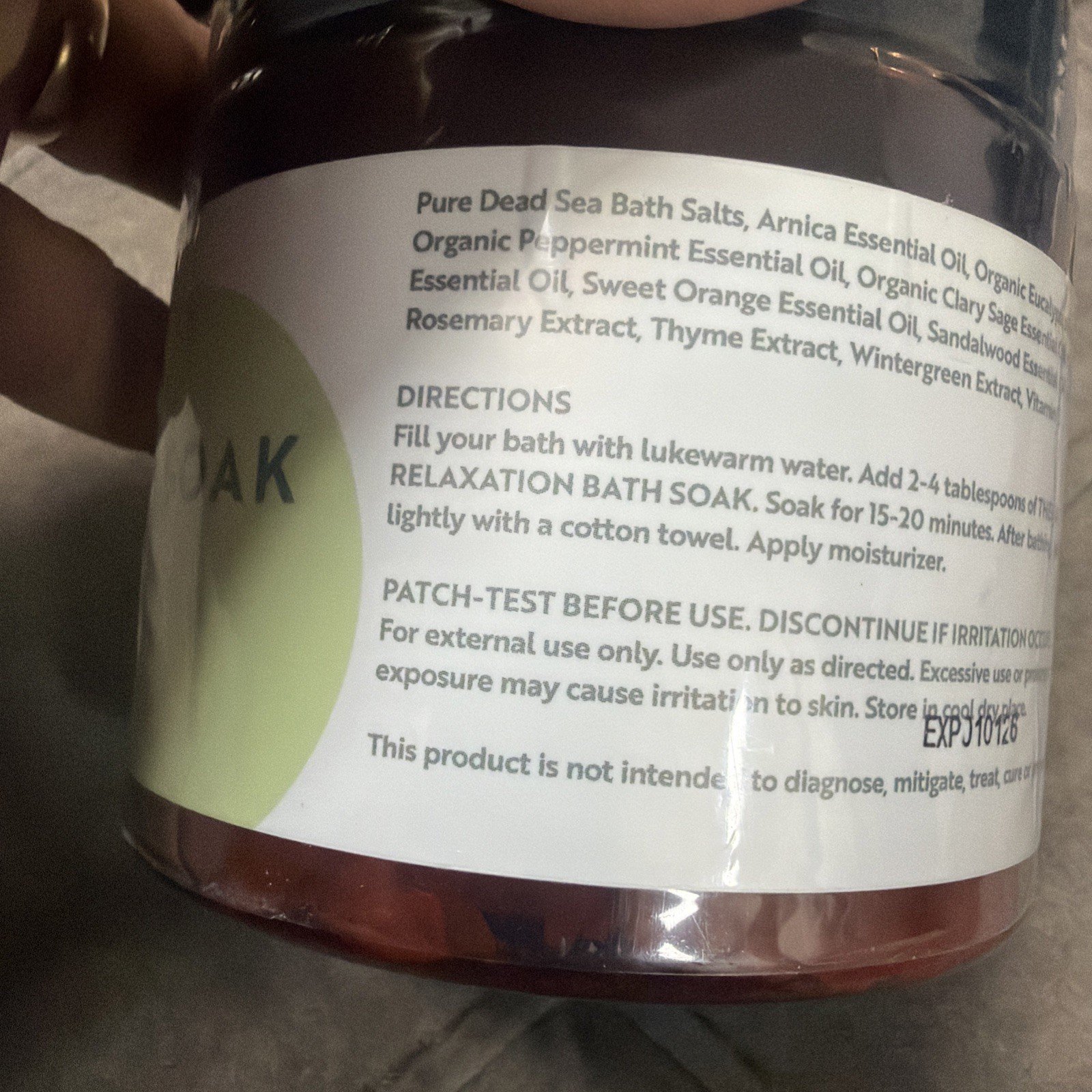 16Oz USA MADE Thena Relaxation Bath Soak Arnica Peppermint Eucalyptus Oils - Image 4