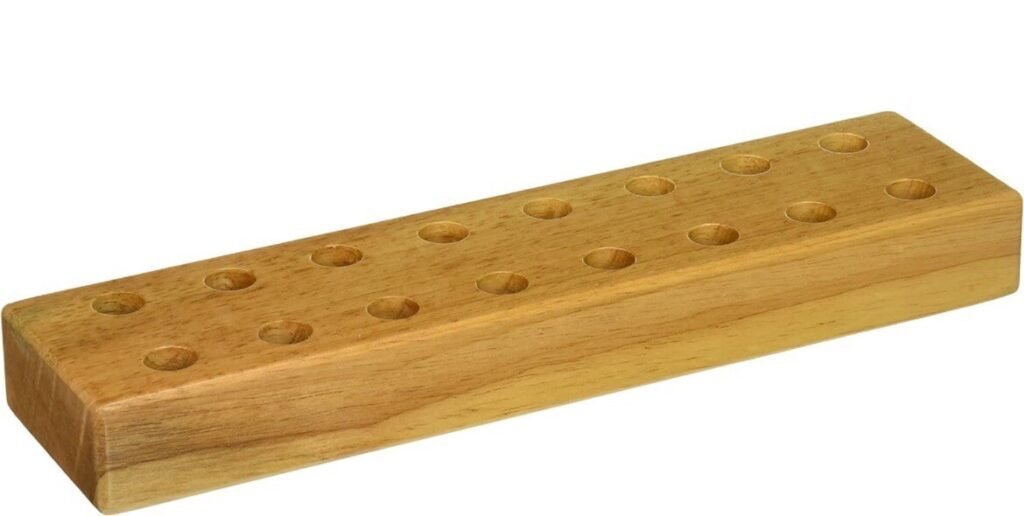 Marvel Education Co MTC-149 WOOD BLOCK 16 Holes 15 3/4 x3 7/8 ” HOLDER STAND