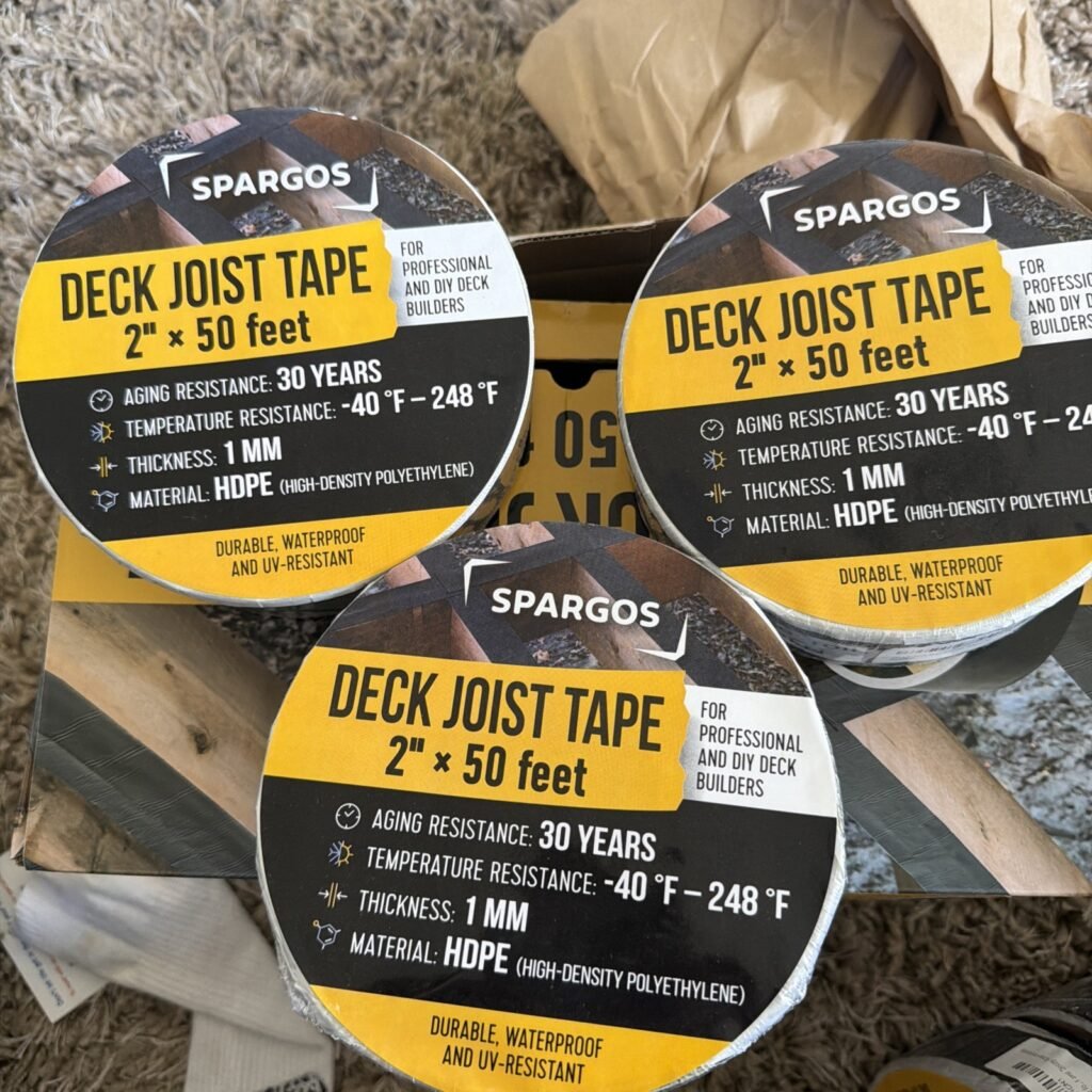 3 pcs Rolls Strong Deck Joist Tape 2" x 50' Butyl Decking Works 1mm Thick HDPE