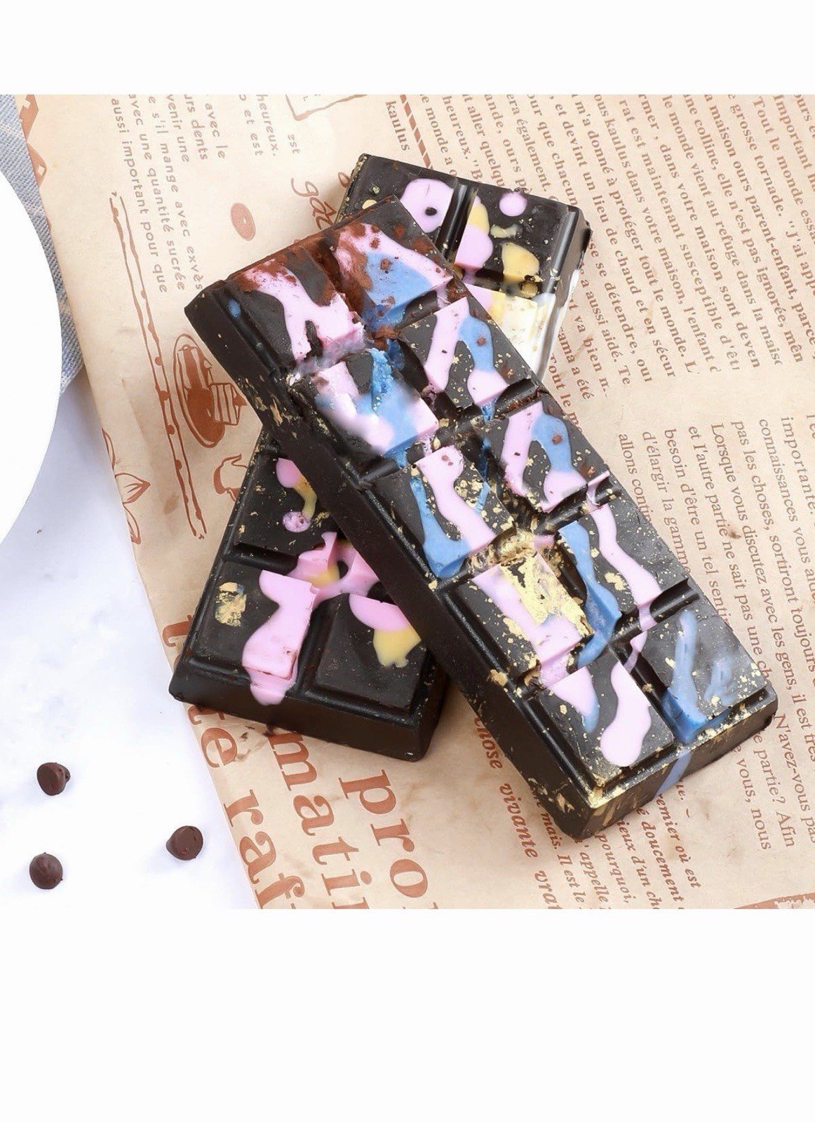 2pcs Chocolate Bar Mold,Non-Stick Chocolate Molds 100% Food Grade Silicone Deep - Image 2