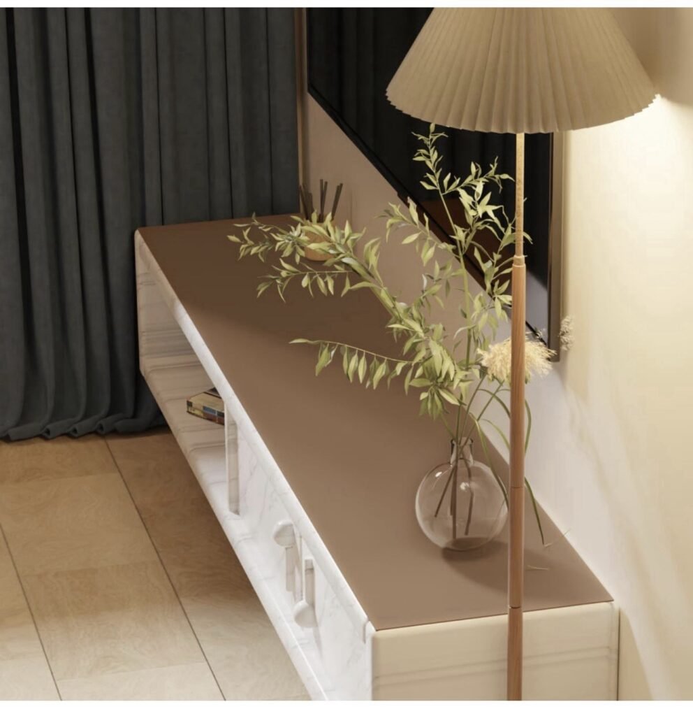 14” X 72” Leather Desk Mat 1.8mm Thick Desk Cover Protector Mud+ Champagne Gold