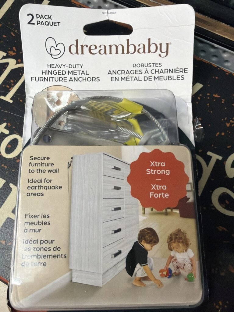 2pc Dreambaby Strong Heavy Duty Hinge Furniture Anchors Baby Proofing Adjustable