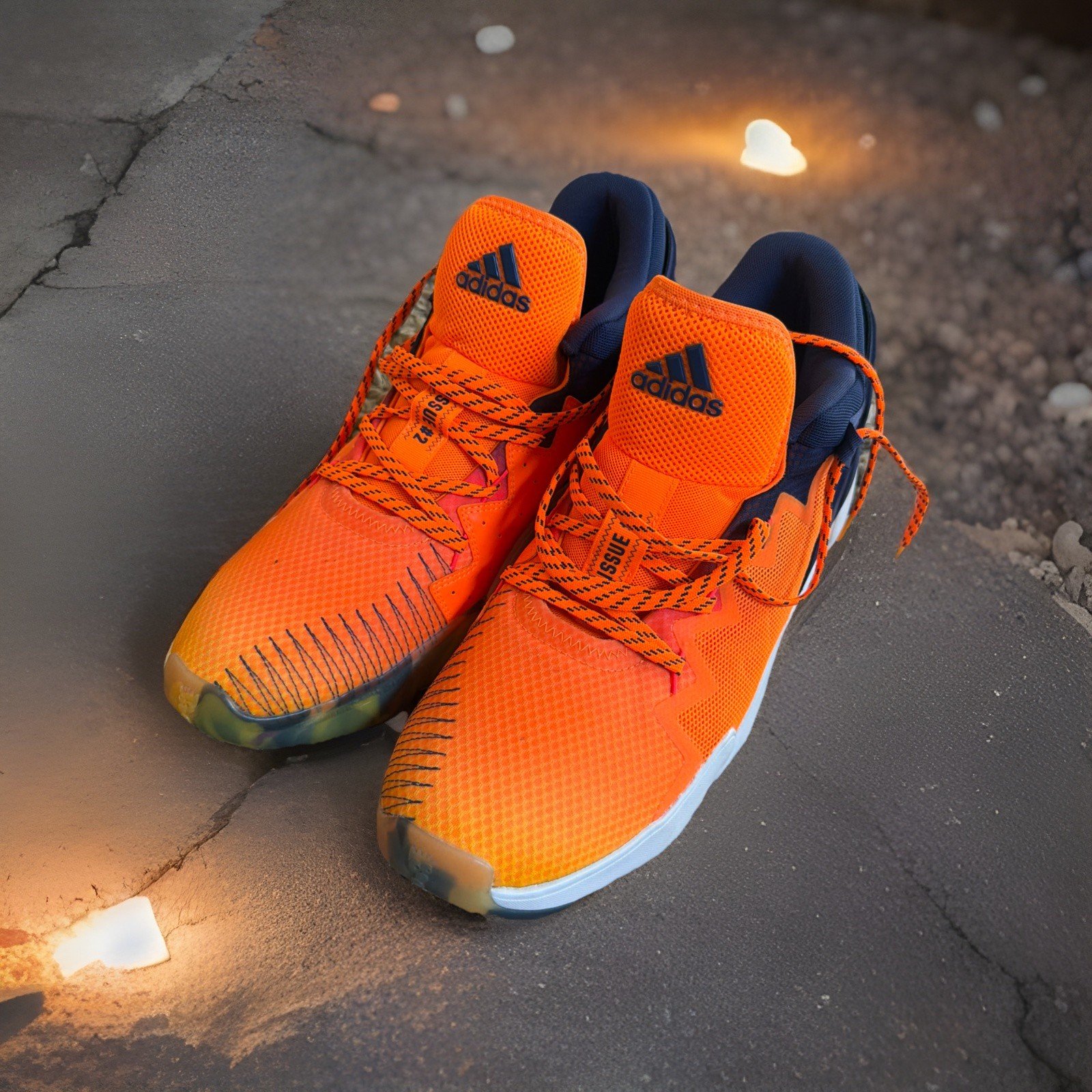 Size 15 adidas D.O.N. Issue #2 Signal Orange Blue Wore Once