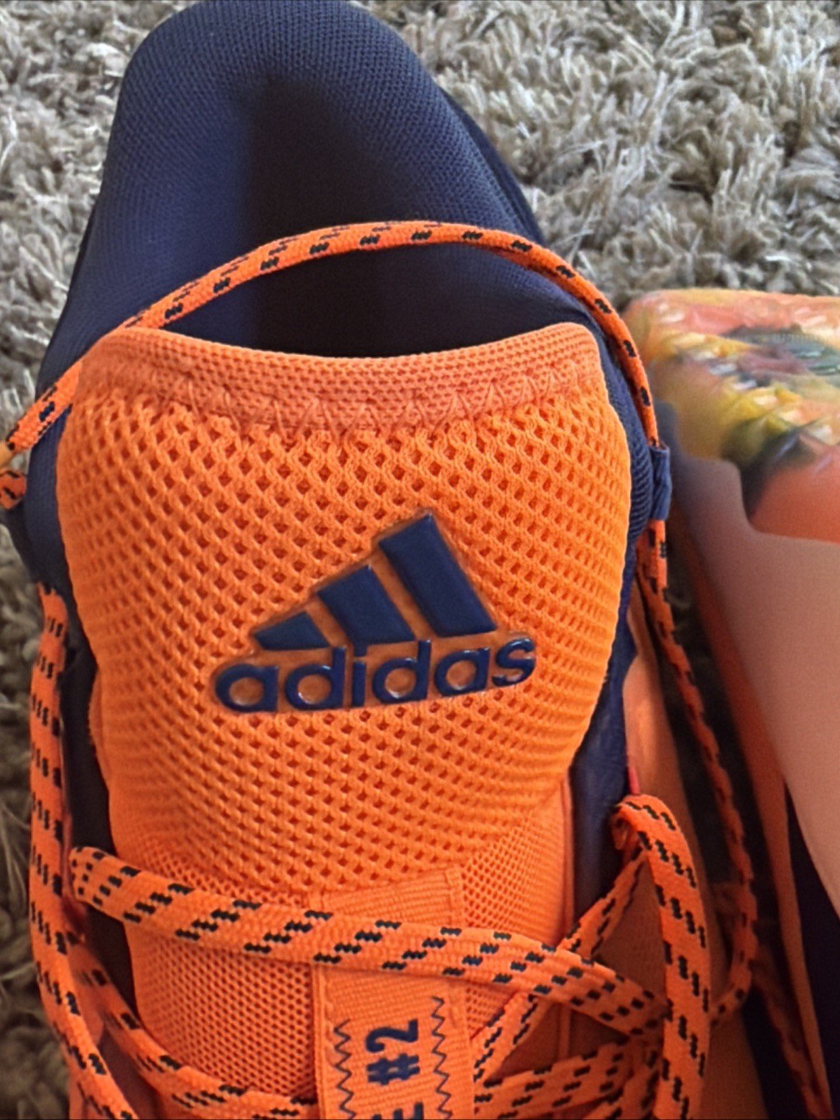 Size 15 adidas D.O.N. Issue #2 Signal Orange Blue Wore Once - Image 3