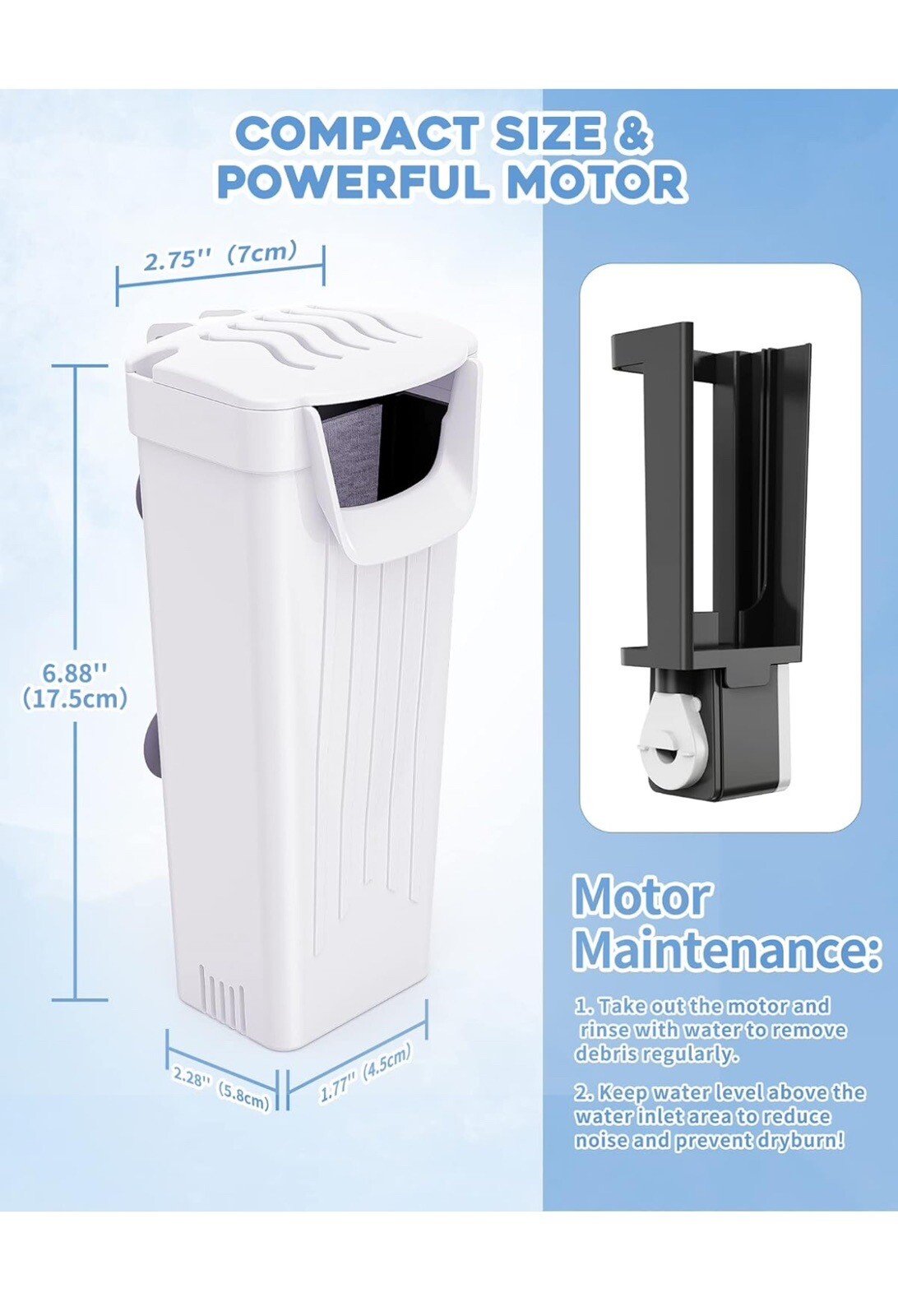 Moonorange Aquarium Power Filter3.5W Turtle Tank Filter Silent Low-Water Filter - Image 3