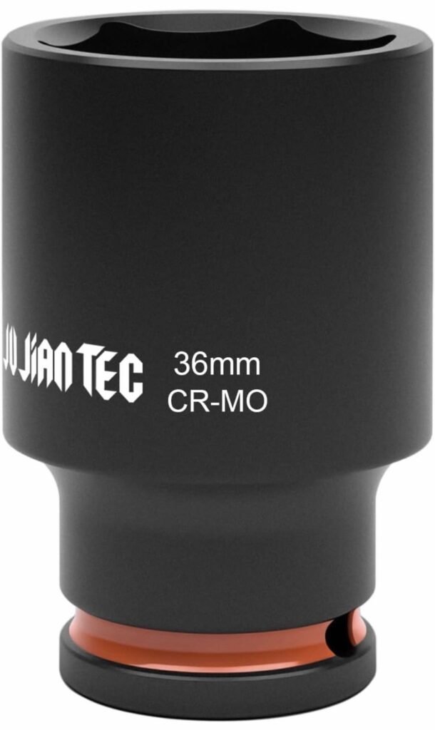 36mm Deep Air Impact Socket 1/2" Drive 6 points axle nut Sockets remover metric