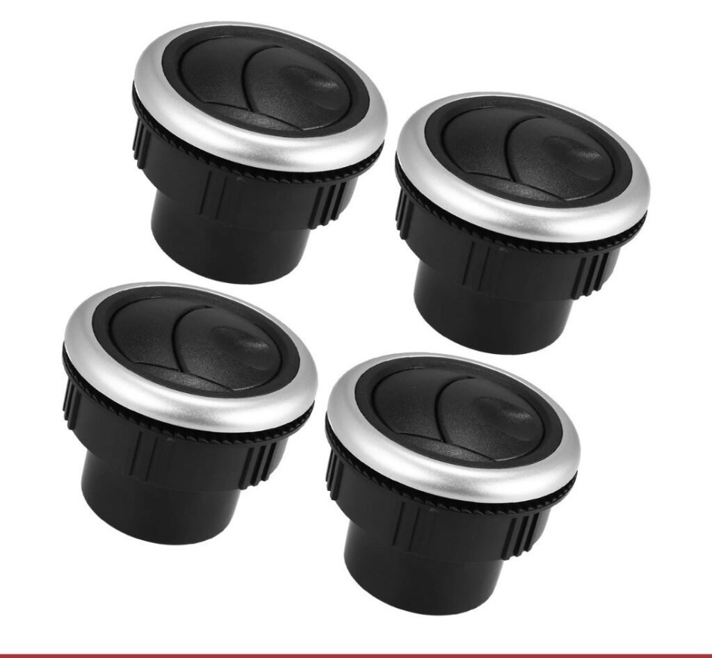 46mm Pack of 4 Universal Dashboard Round Car Air Conditioning Deflector Outlet