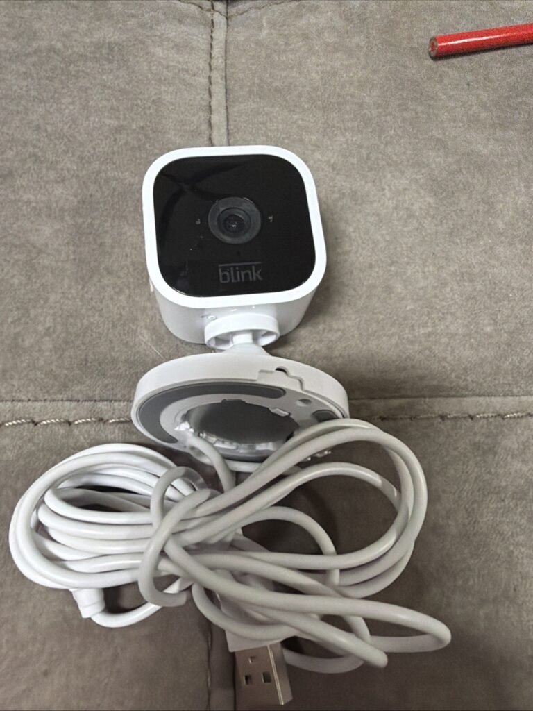 For Parts Under Uknwn Account Blink Mini Plug-in Smart Surveillance Camera White