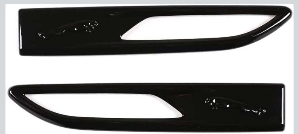 2PCS Glossy Black Side Air Fender Strip Decorate Trim For Jaguar F-PACE/XFL 2021