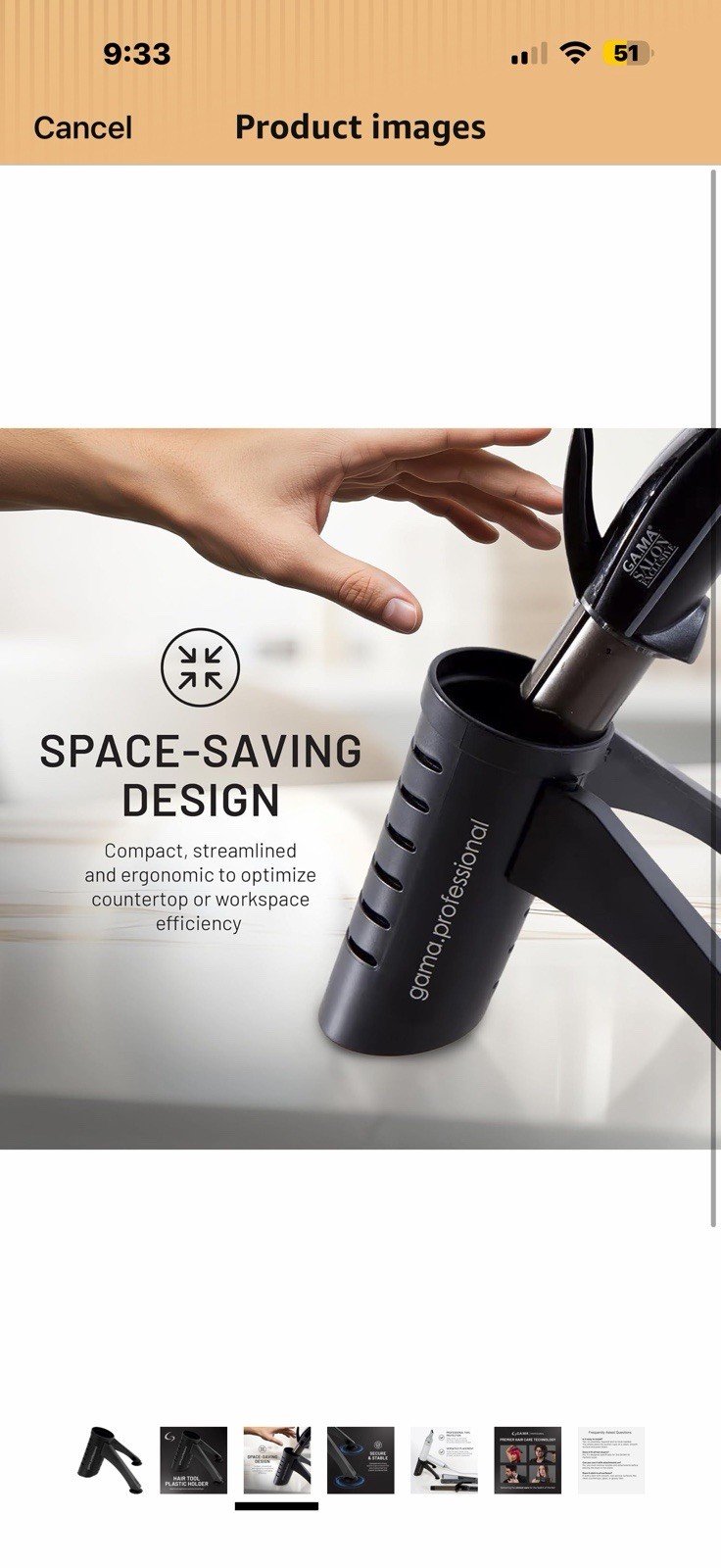 GAMA Professional Perfetto Hair Dryer Stand For IQ HAIR DRYER FOR Straightener - Image 2