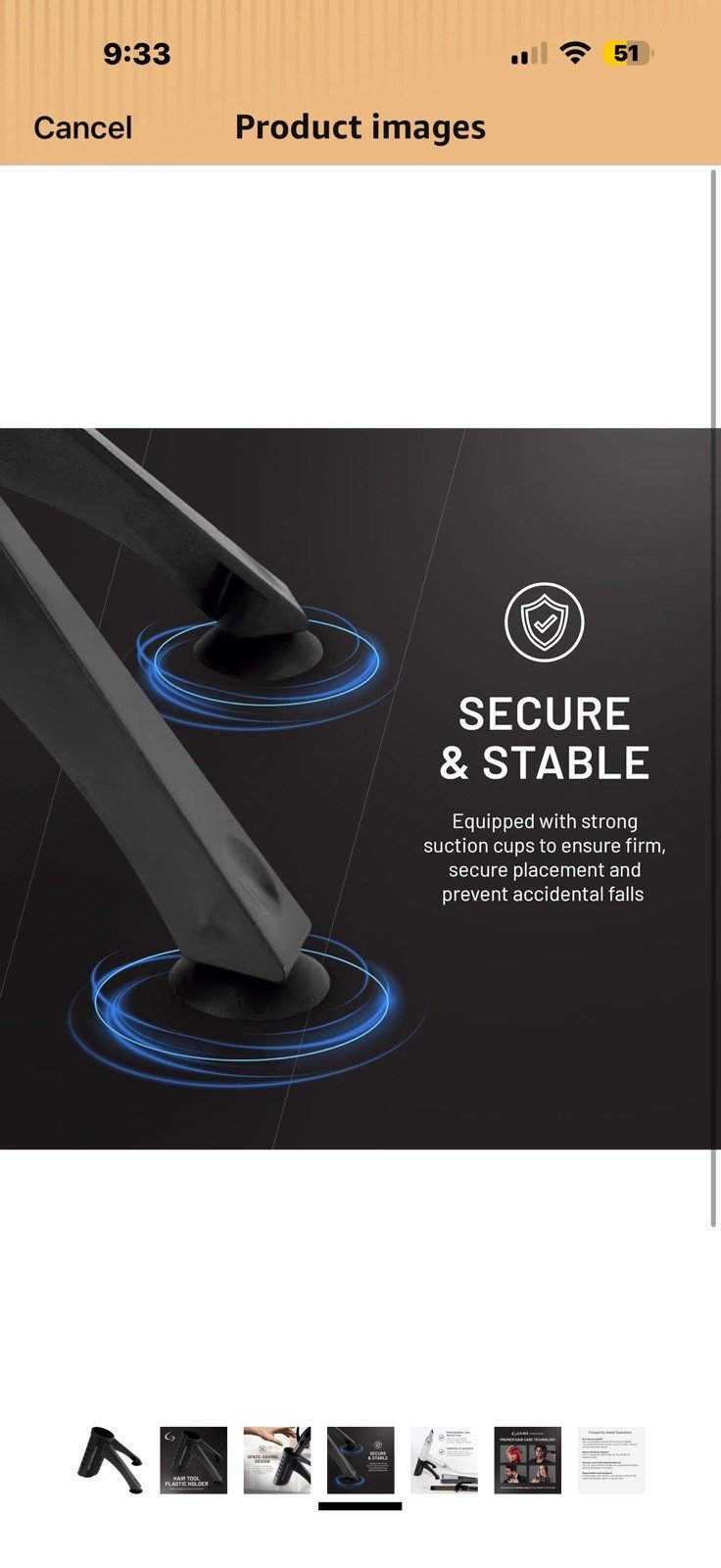 GAMA Professional Perfetto Hair Dryer Stand For IQ HAIR DRYER FOR Straightener - Image 3