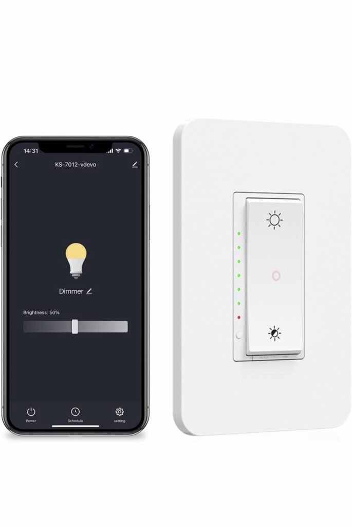 Smart Dimmer Switch 3-Way Wi-Fi Work Alexa Google Assistant Neutral Needed