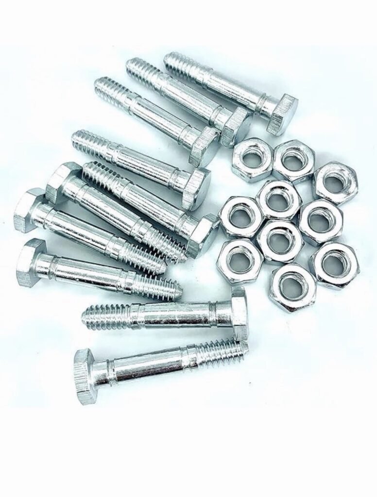 10 Shear Pins & Nuts for Ariens 53200500 05907100 51001600 & John Deere AM123342