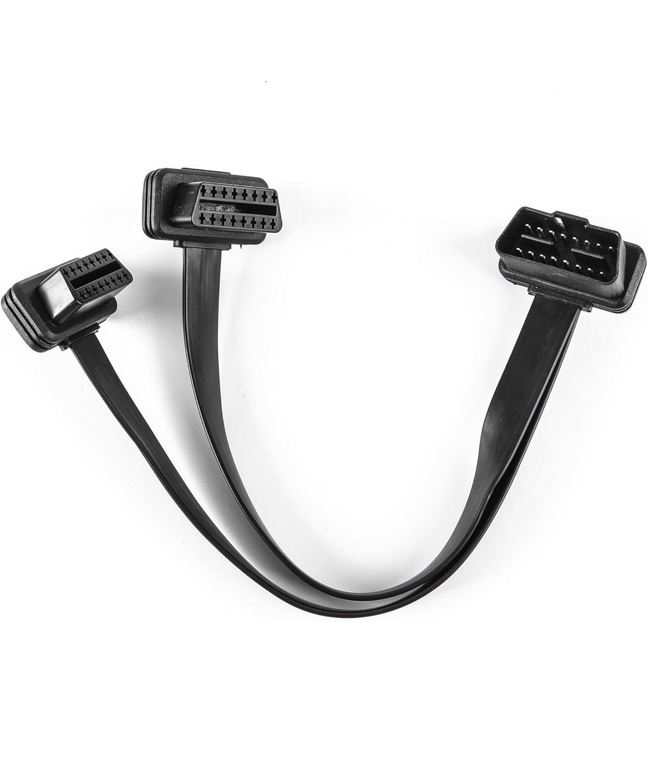 Low Profile OBD 2 Connector 26AWG Thick and Safe Male to Dual Female 1 - Image 2