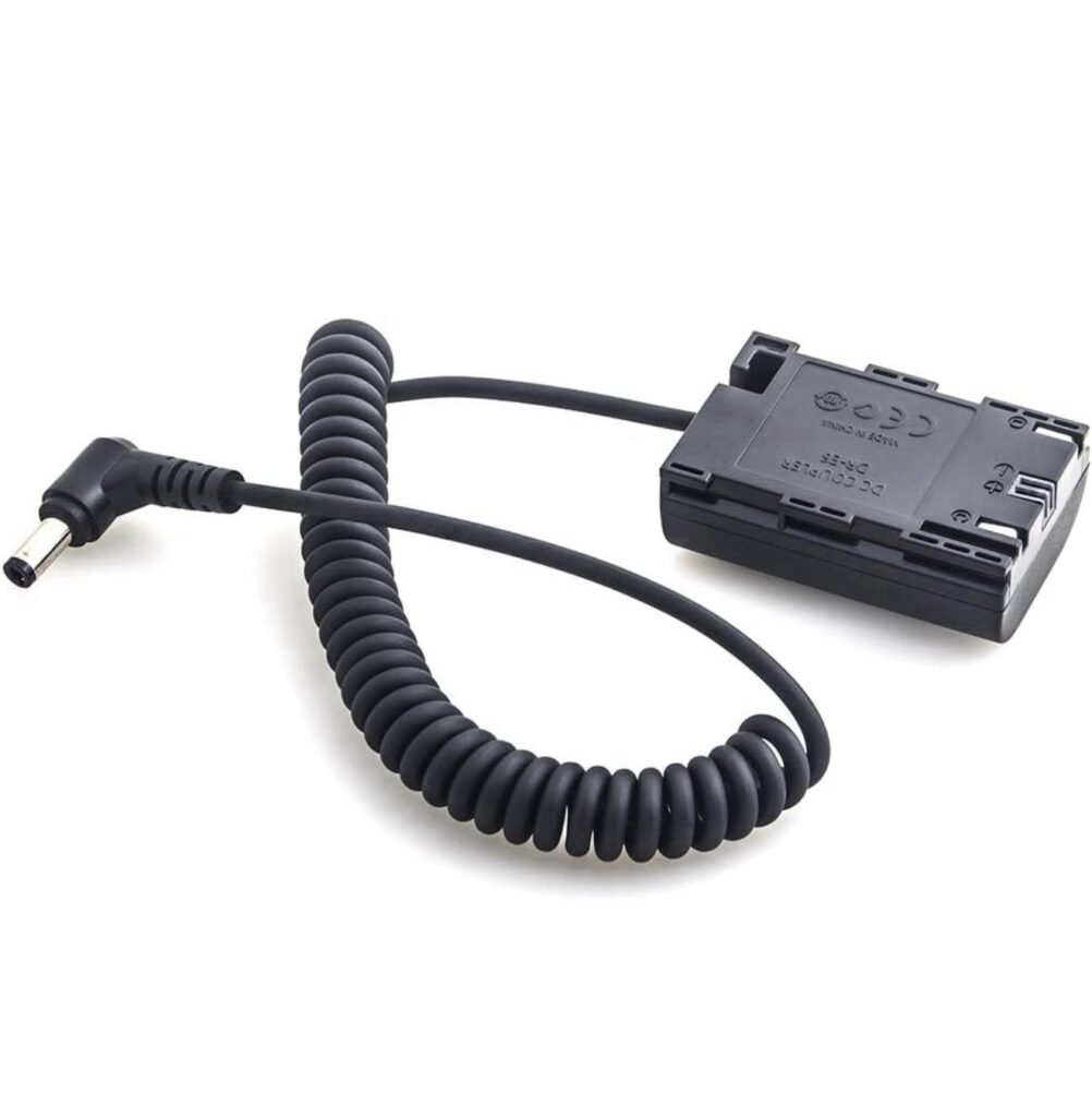 Decoded LP-E6 Dummy Battery DR-E6 DC Coupler Cable For Canon 70D 80D 90D 5DSR R