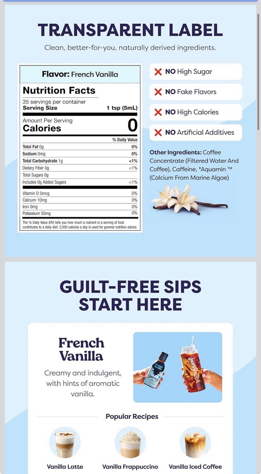 Coffee Concentrate Cold Brew Perfect Hot or Iced Instant 35SERVNG French Vanilla - Image 2