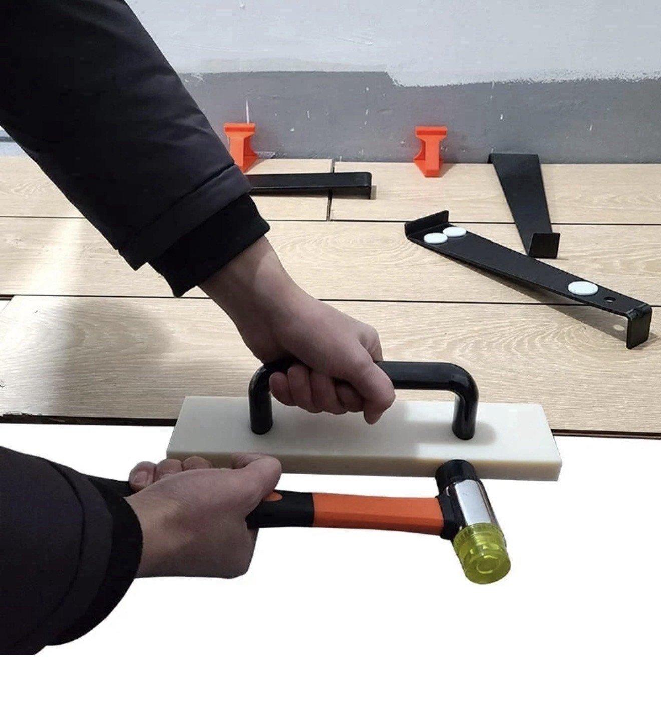 Tapping Block Durable Flooring with Handle Practical Vinyl Floor Nylon 11.8” - Image 3