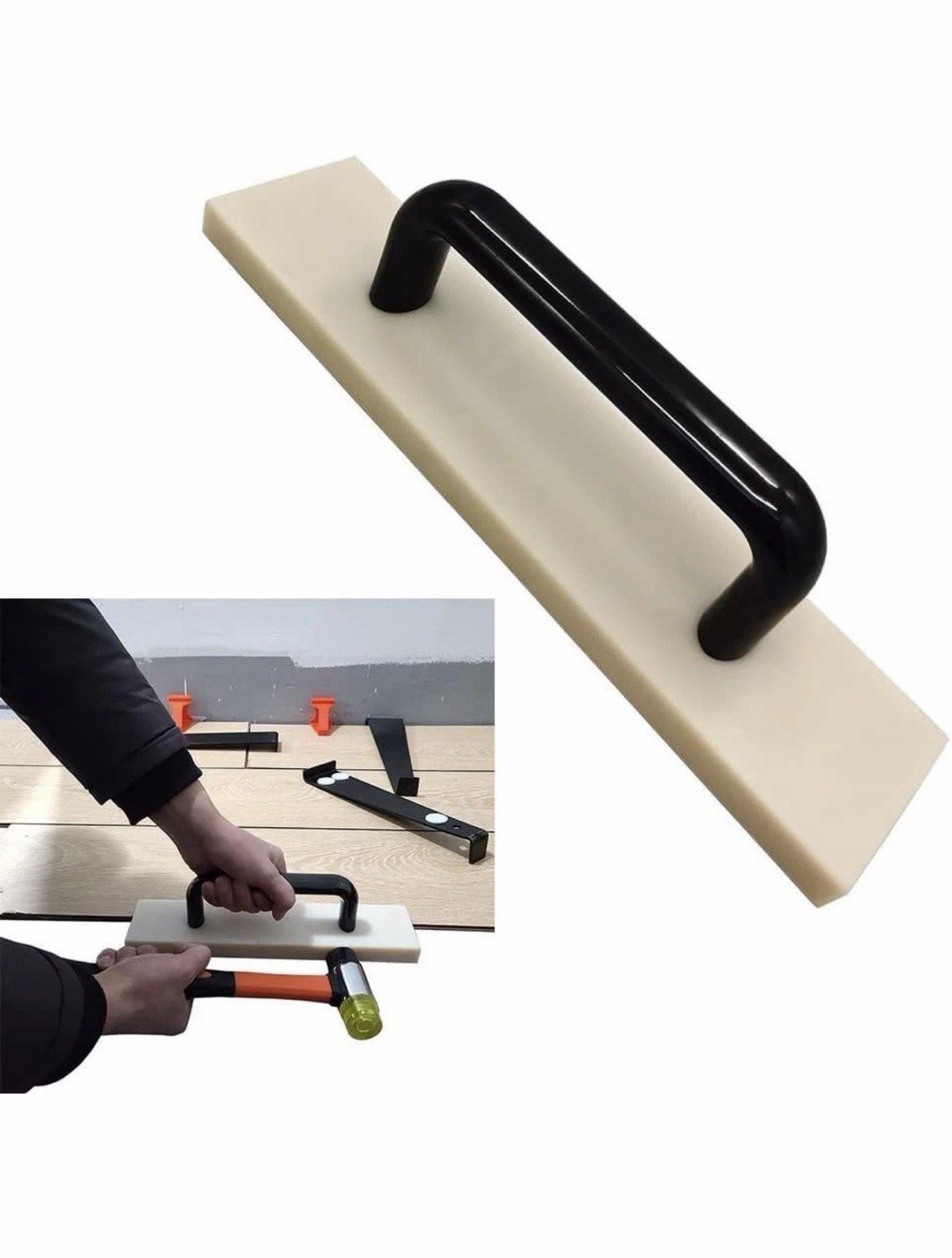 Tapping Block Durable Flooring with Handle Practical Vinyl Floor Nylon 11.8” - Image 4