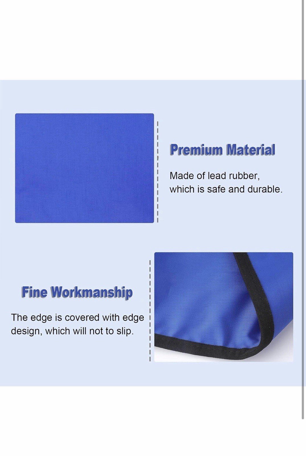 Lead Apron X-Ray Protection W Belt 0.5mmpb M Size Blue Adjustable Medium 120KV
