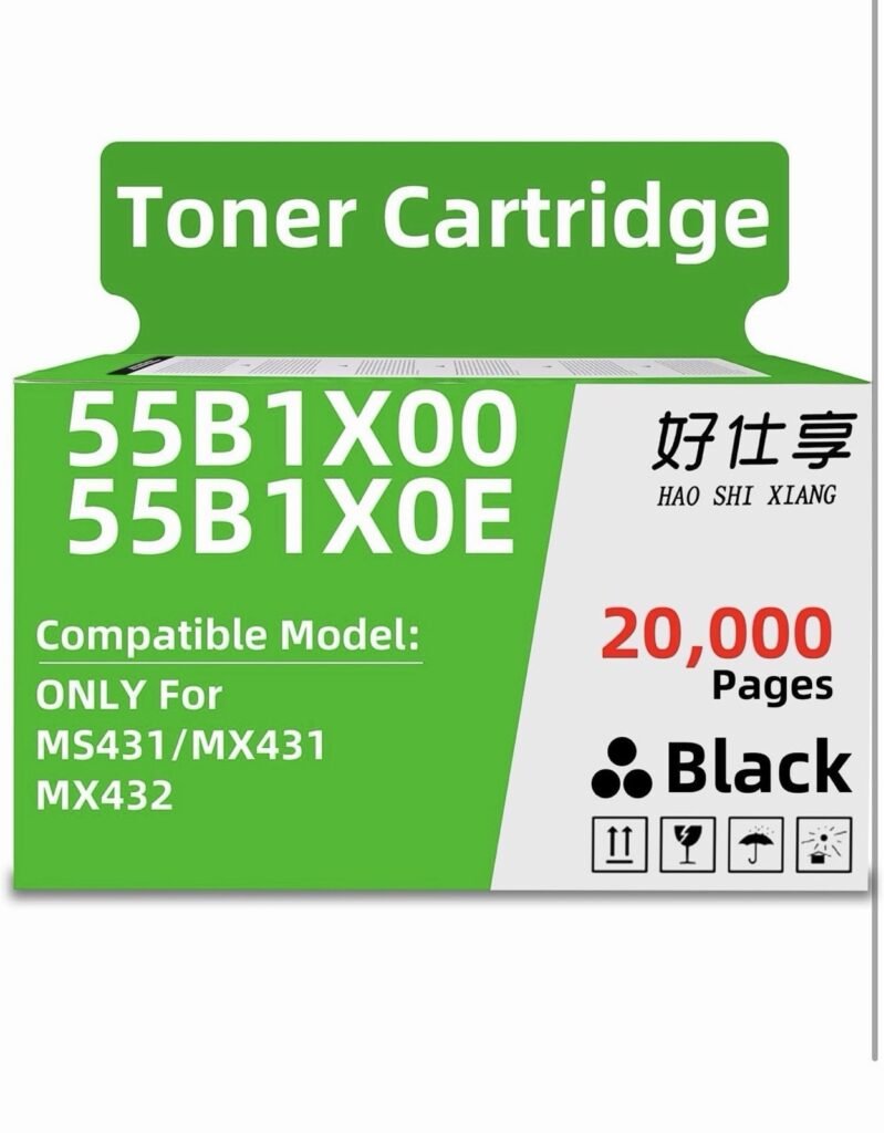 20000 Pages 55B1X00 55B1X0E Black Toner Cartridge for Lexmark MX 431adn 432adwe