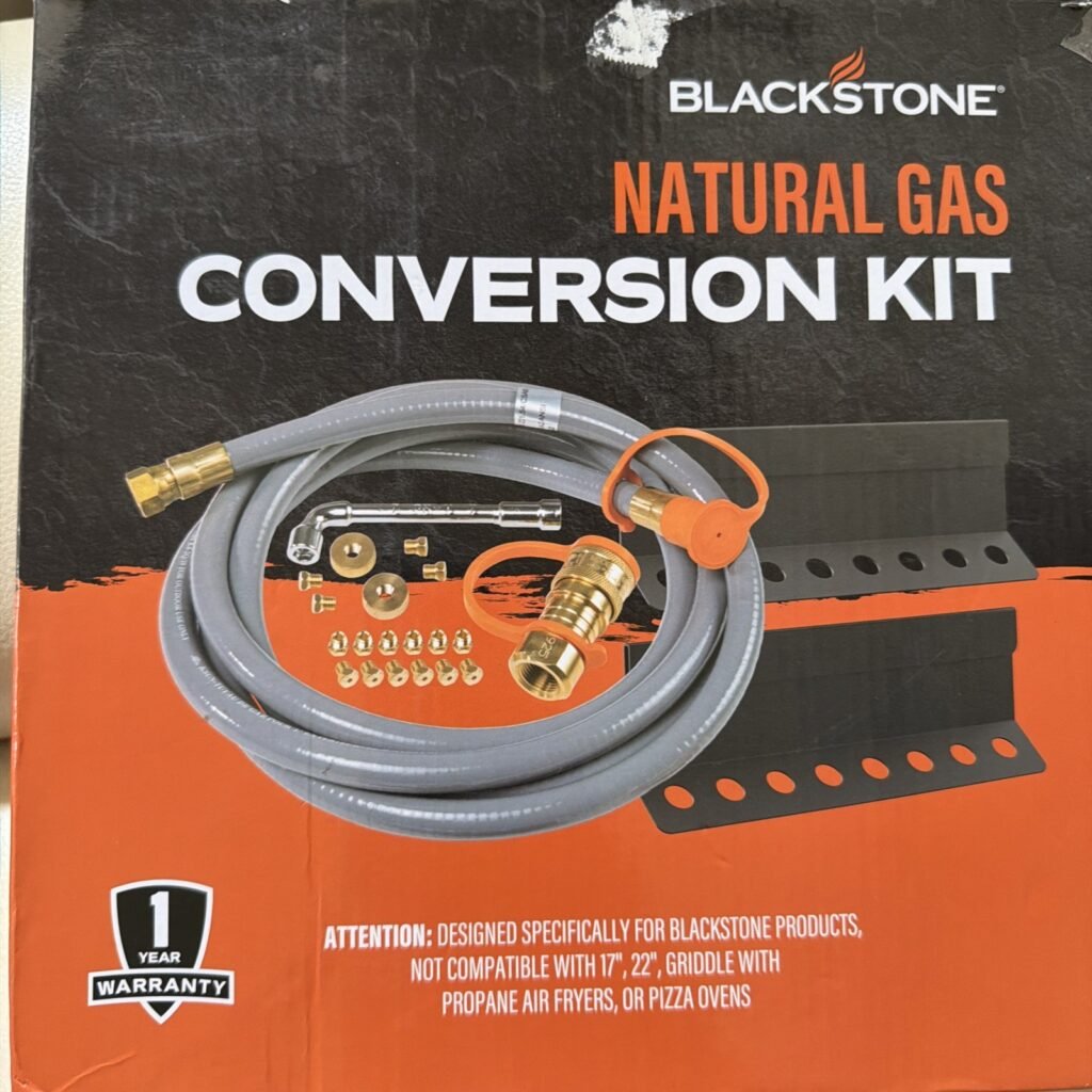 Blackstone Natural Gas Conversion Kit 10’ Hose Quick Connect W Rear Wind Guards