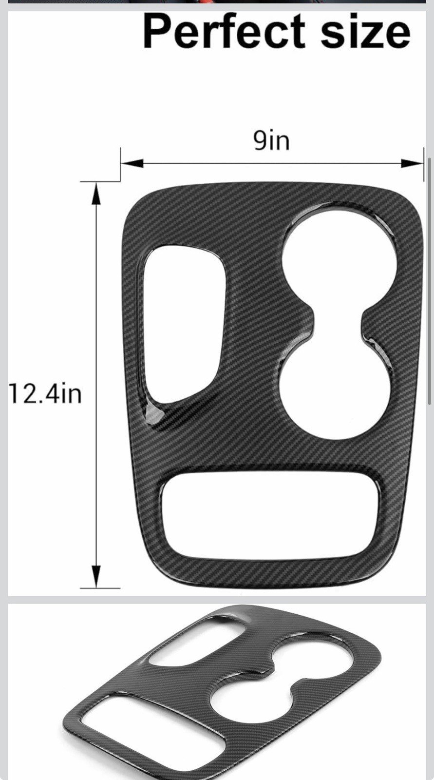 Carbon Fiber Gear Shift Panel Cover Trim Accessories For Dodge Durango 2018-2020 - Image 2