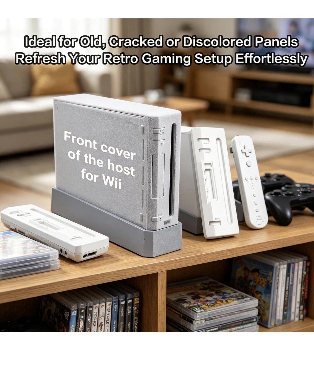 Pure White WII Full Shell Case Housing Replacement Parts For Game Console