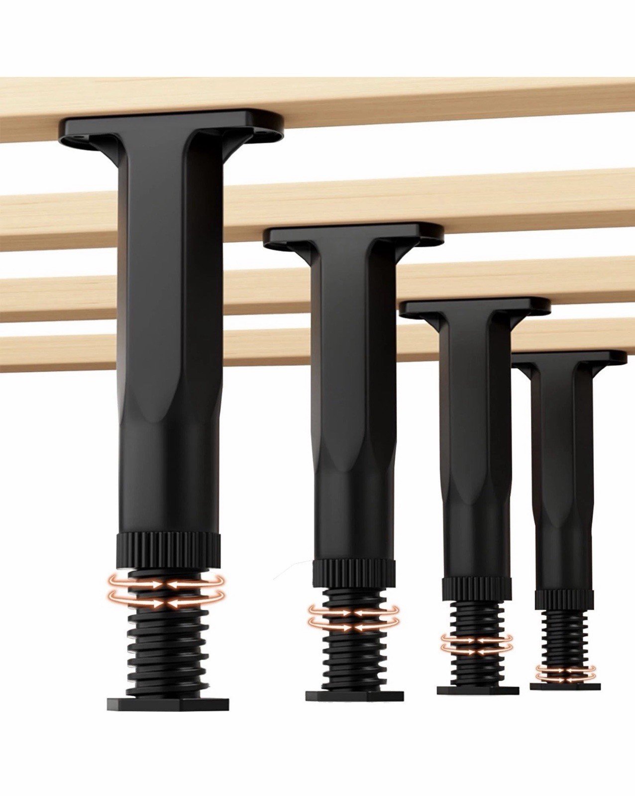 4PC Bed Sofa Table Support Legs Leg Adjustable Height 5.9-11 inches Black New