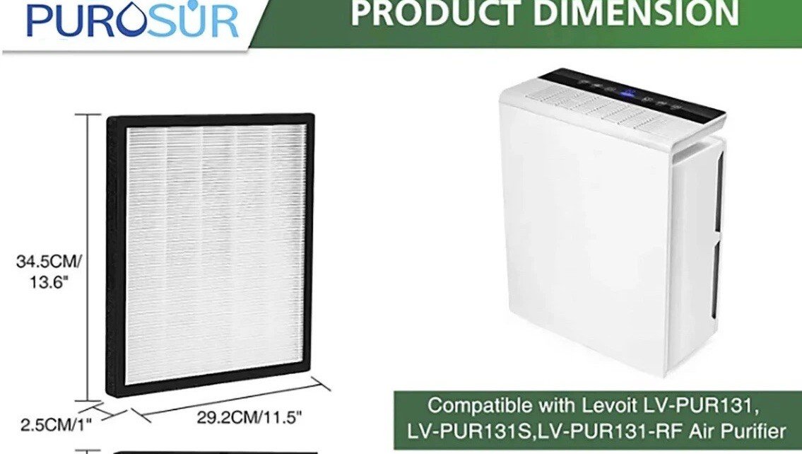 2 HEPA ONLY NO Carbon Filters for Levoit Purifier LV-PUR131 LV-PUR131-RF No Box - Image 4