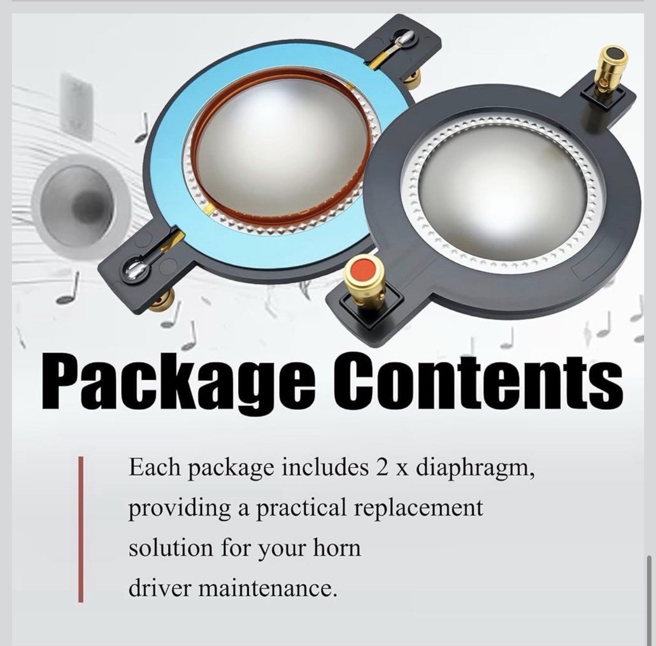 6 PCs Replacement Diaphragm For Timpano Tempesta TPT-RPDH2000 TPT-DH2000 Horn - Image 3