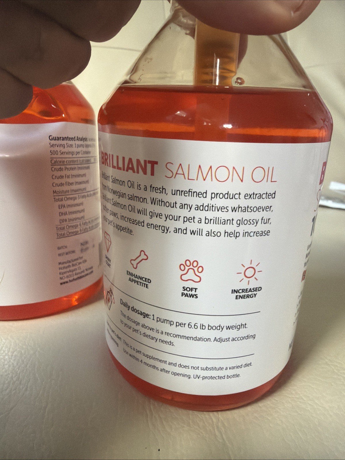 2pcs Salmon Oil for Dogs Cats Healthy Skin & Coat Norwegian Fish Oil Best B 7/26 - Image 3