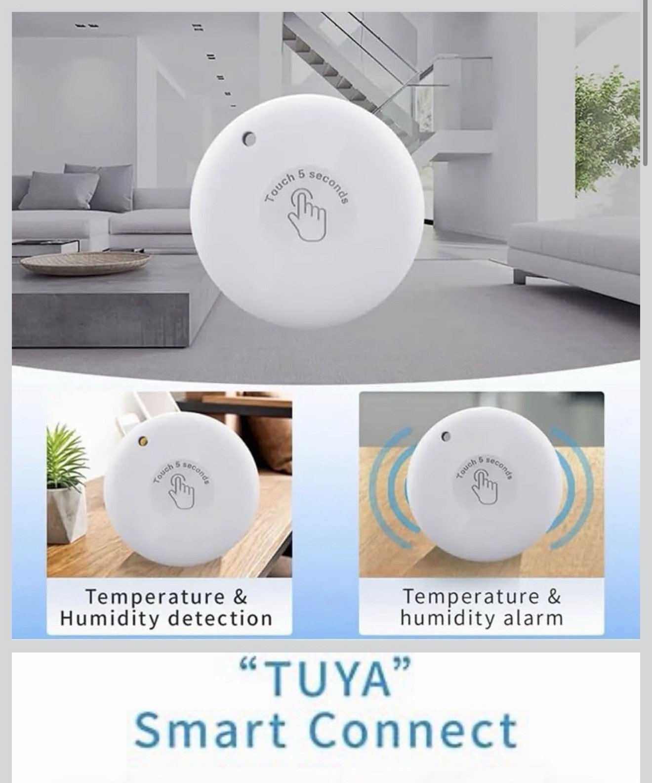 Tuya Bluetooth Temperature Humidity Sensor Hygrometer Thermometer Detector Gauge - Image 2
