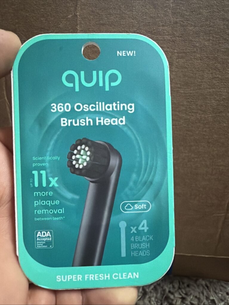 4 Soft Heads Sealed Quip 360 Oscillating Electric Toothbrush Replacement